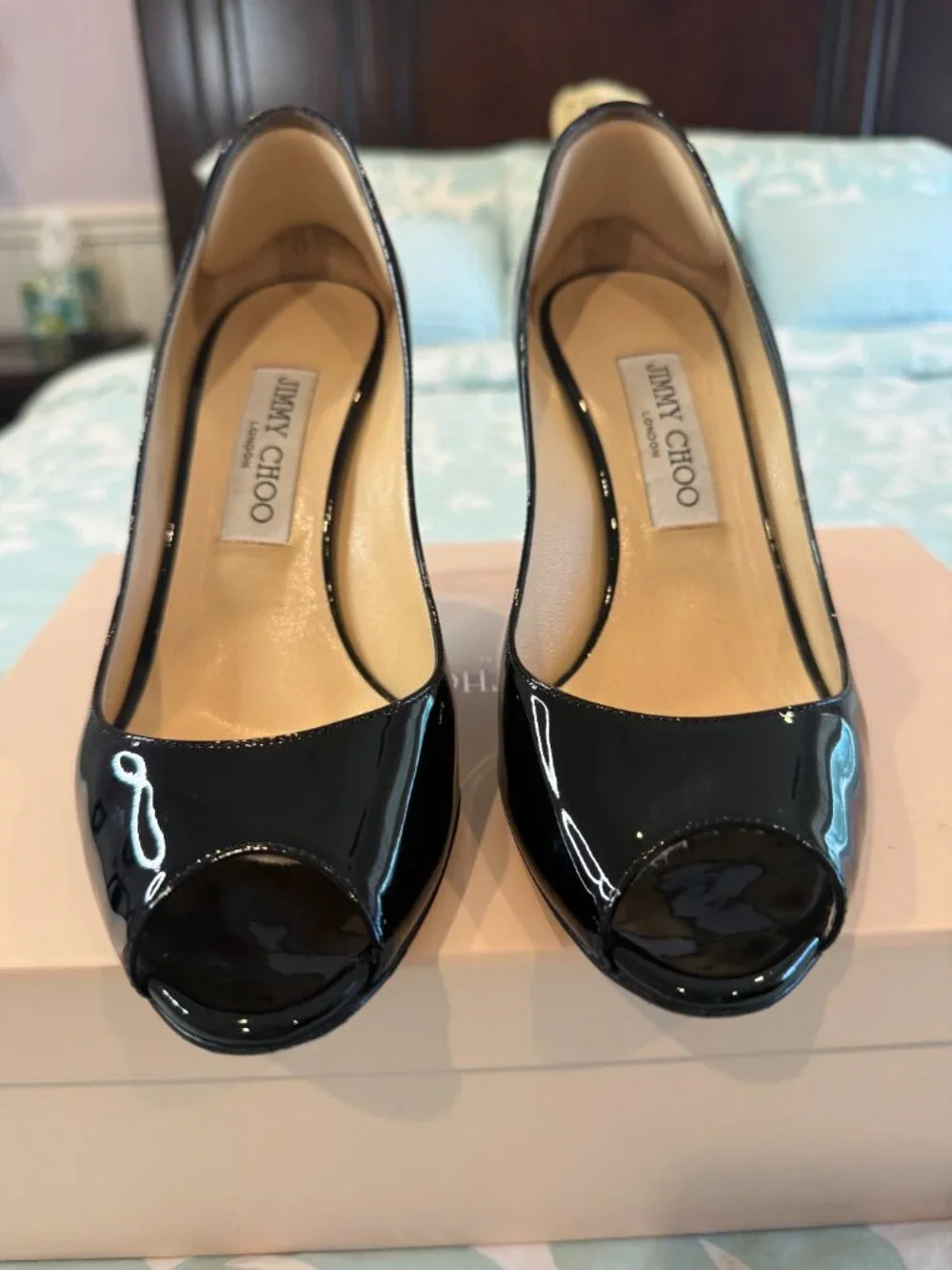 JImmy Choo Alina Pat Shoes Size 37.5 - Picture 3 of 9